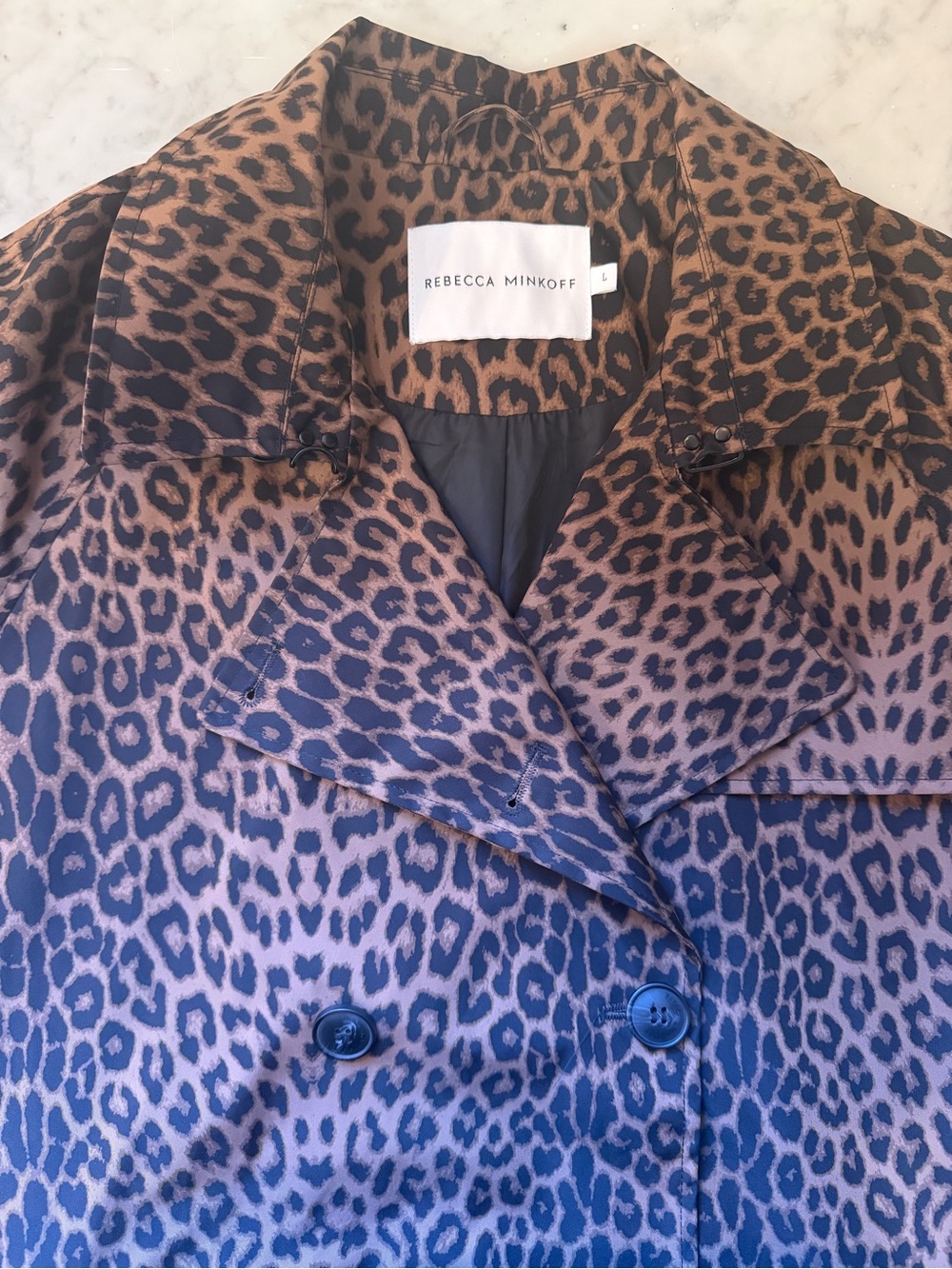 Rebecca Minkoff Leopard-Print Trench Coat in Brown and Black
